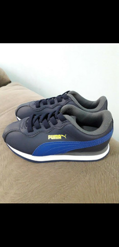 tenis puma infantil azul marinho