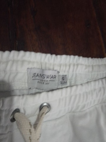 Bermuda Denin Jeans  branca. G. Excelente  - Foto 2