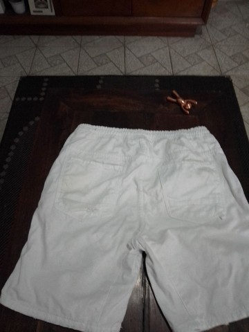 Bermuda Denin Jeans  branca. G. Excelente  - Foto 4