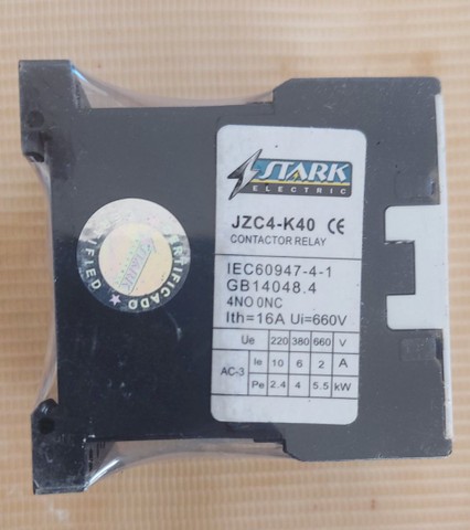 MINI CONTATOR TRIPOLAR JZC4-40 4NA 220V<br><br> - Foto 2