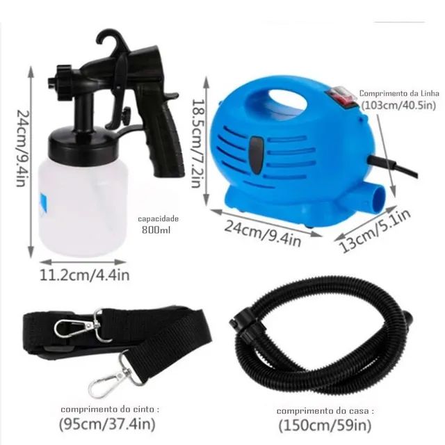 Kit compressor com pistola pulverizadora de pintura 650w - Foto 6
