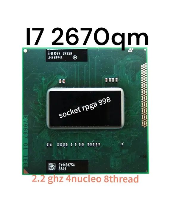 Processador i7 2670qm (notebook ) novo segunda geracao rpga998 2.2 ghz 4n