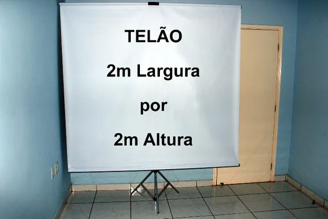 Telão 100 Pol + Tripé Projeção Palestra Igreja Escola Foto 2x2metros