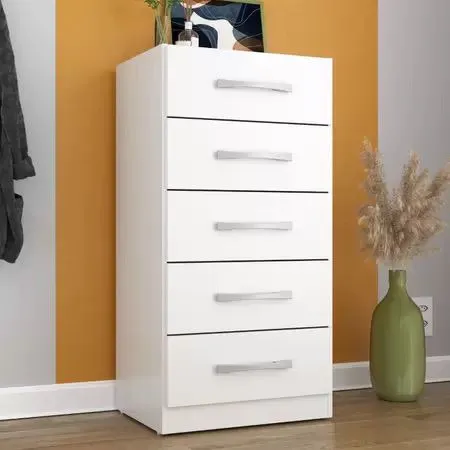Cômoda Branca 5 Gavetas - Entregamos em 24hs