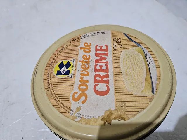 Antiguidade lata sorvete kibom antiga ótimo estado - Foto 5
