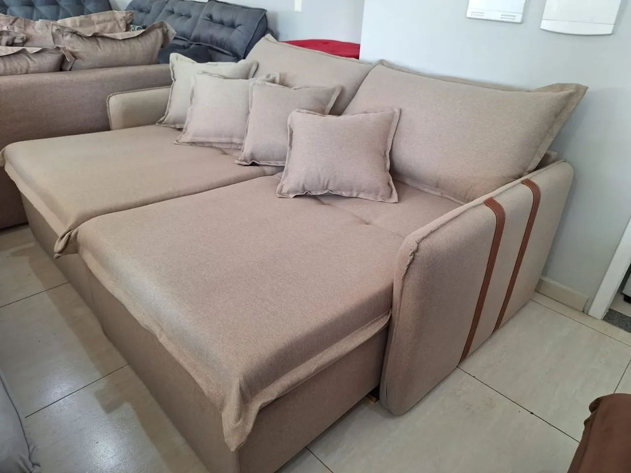 Sofás sem caixa em linho real lindo - Foto 2