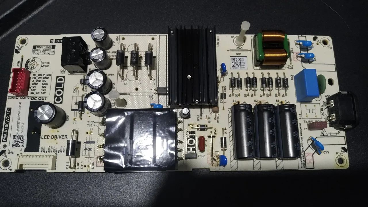 Placa Fonte TV TCL 50P635<br><br> Pw.A100w2.771 - Foto 3