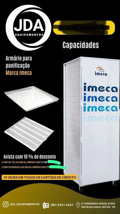 Armário / cabide completo com telas ou bandejas para panificação - marca imeca  - Foto 2