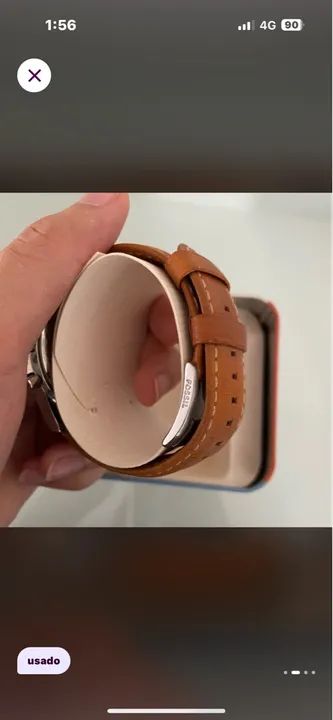 Relógio Fossil Masculino em Couro - Foto 2