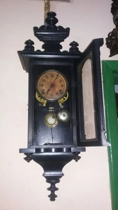 Antigo e raro relógio de parede Ansonia - Foto 2