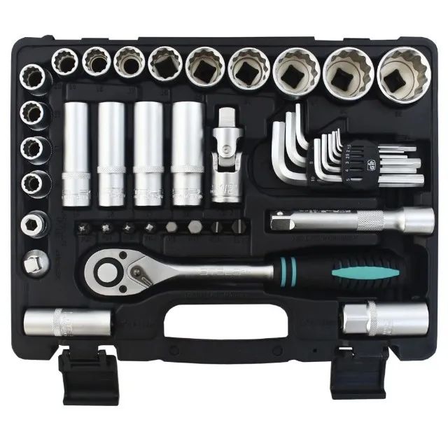 JOGO DE SOQUETES, ENCAIXE 1/2 POL., COM 41 PCS//STELS - Foto 3