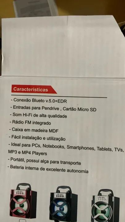 aparelho de som portátil - caixa de som - Foto 5