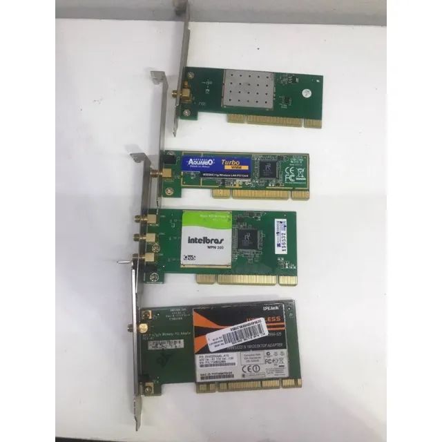 placa wireless wifi rede sem fio pci com antena 