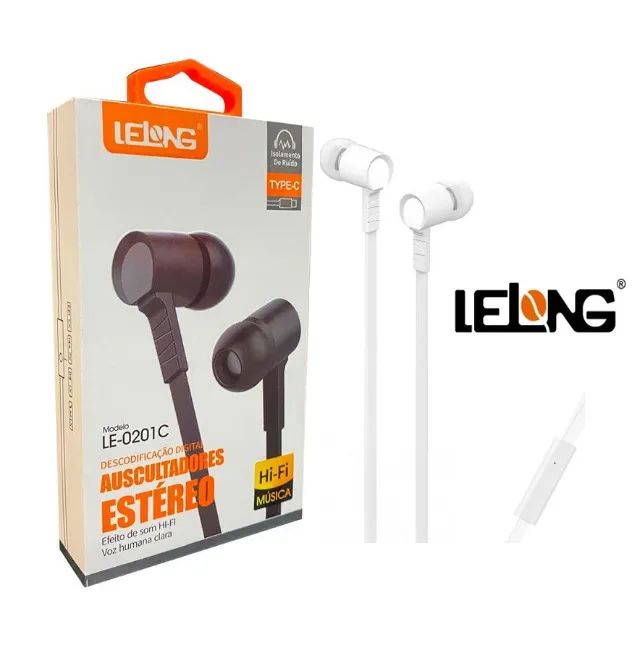 Fone de Ouvido Tipo C Zero Ruído Lelong - Foto 5