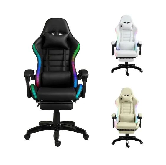 Cadeira Gamer LED Profissional Setup Jogos Escritório Executiva Confortável Premium - Foto 2