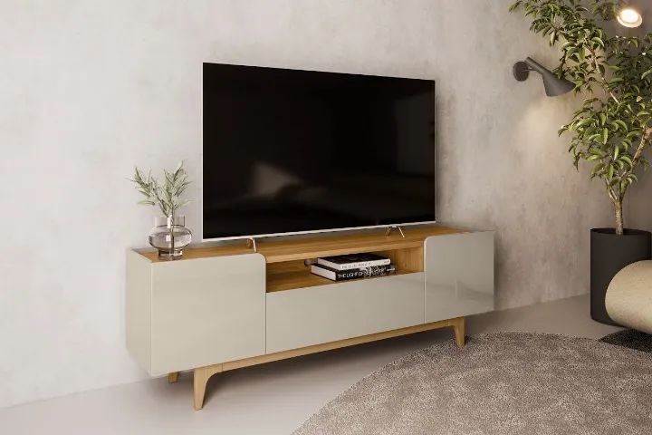 Orlando Linea Brasil Rack in Tauari/Off-White - Fast Delivery!