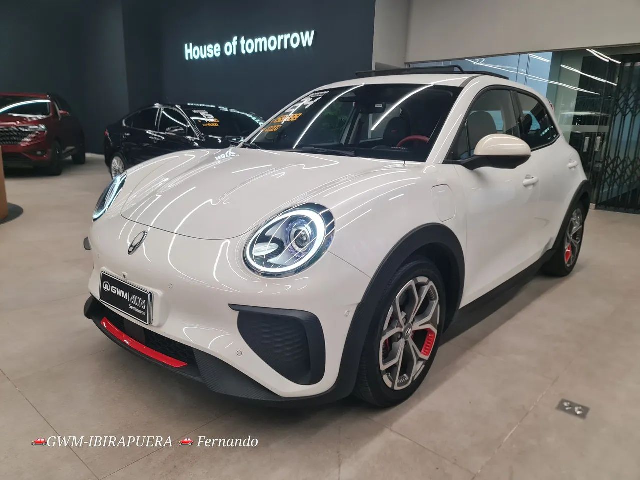 10.000km GWM ORA GT 2024 BRANCO,  TETO SOLAR