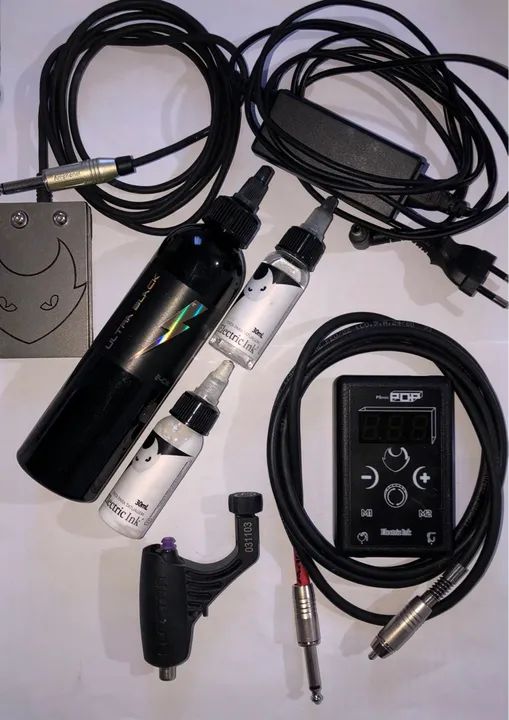 Kit de tatuagem ELETRIC INK PRO COMPLETO