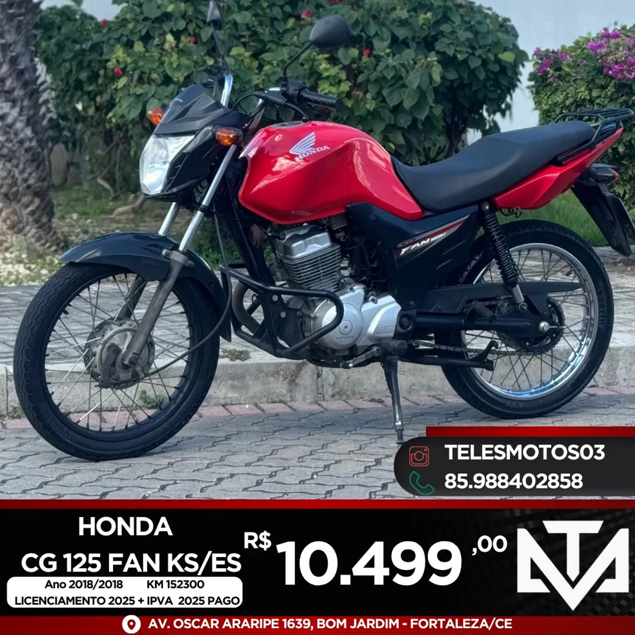 Fan 125 2018 IPVA + LICENCIAMENTO