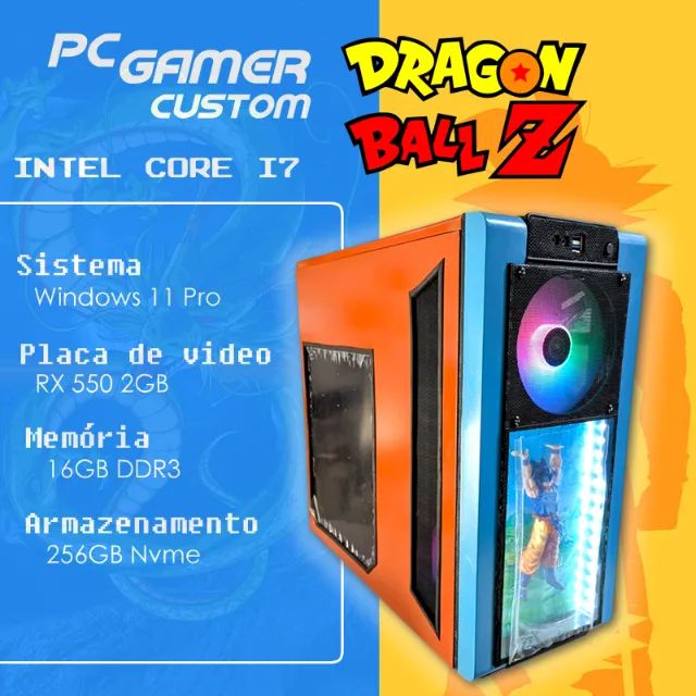 Pc Custom Dragon Ball - Core i7 / 16gb / 256gb / RX 550 + Periféricos