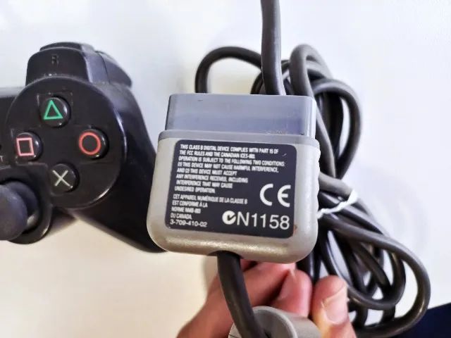 Controle PS1 Original Diamond Black Dualshock Série A Raro! - Foto 6