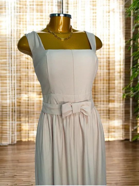 Vestido em linho cor Nude  - Foto 3