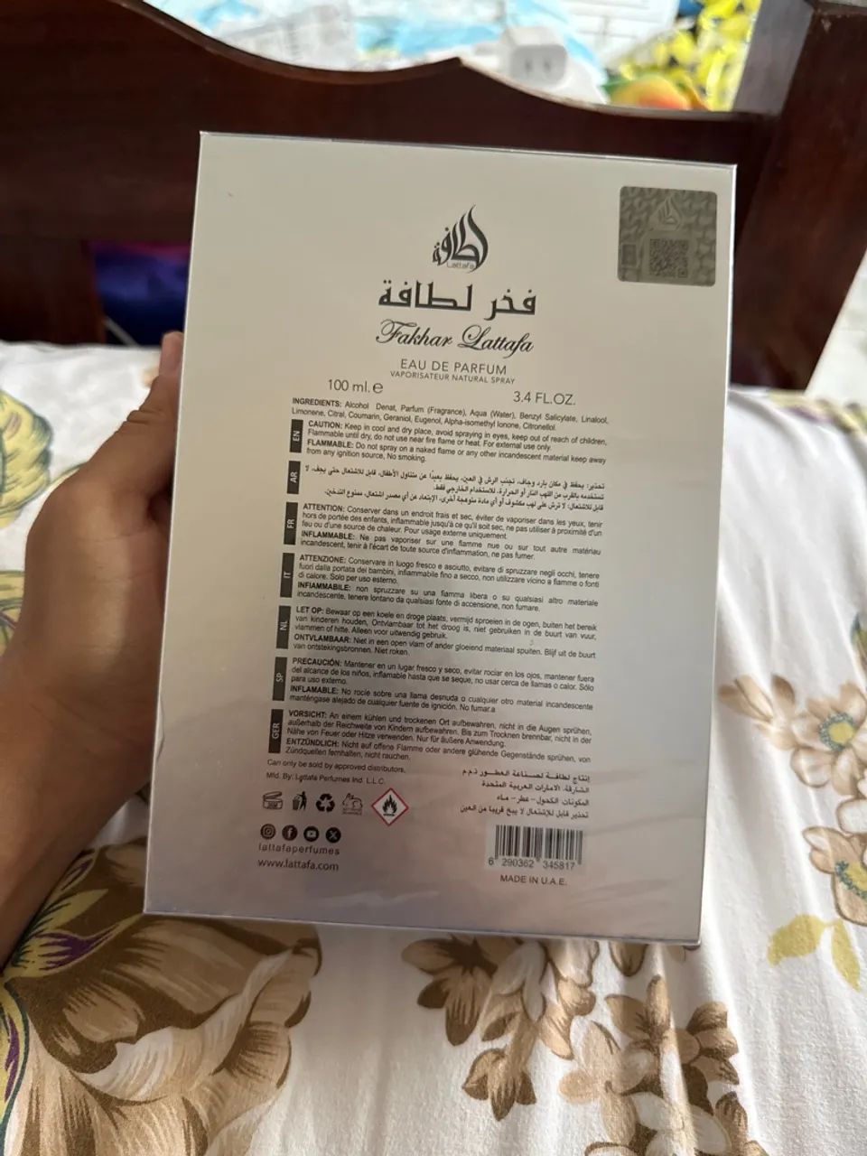 Perfume Lattafa Fakhar Platin 100ml Eau De Parfum - Foto 3