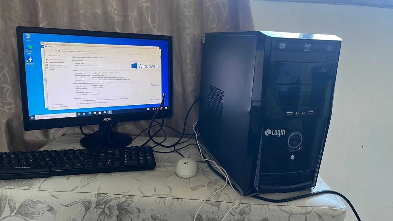 Computador completo DDR4 7 geração Corei5 4GB de memória RAM, SSD 240GB  - Foto 4