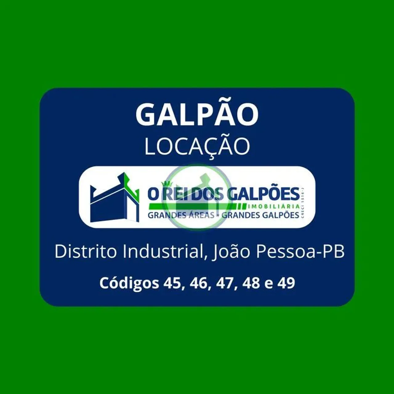 Galpões Novos, com: 3.000m²; 6.000m²; 8.000m²; 10.000m² e 12.000m²