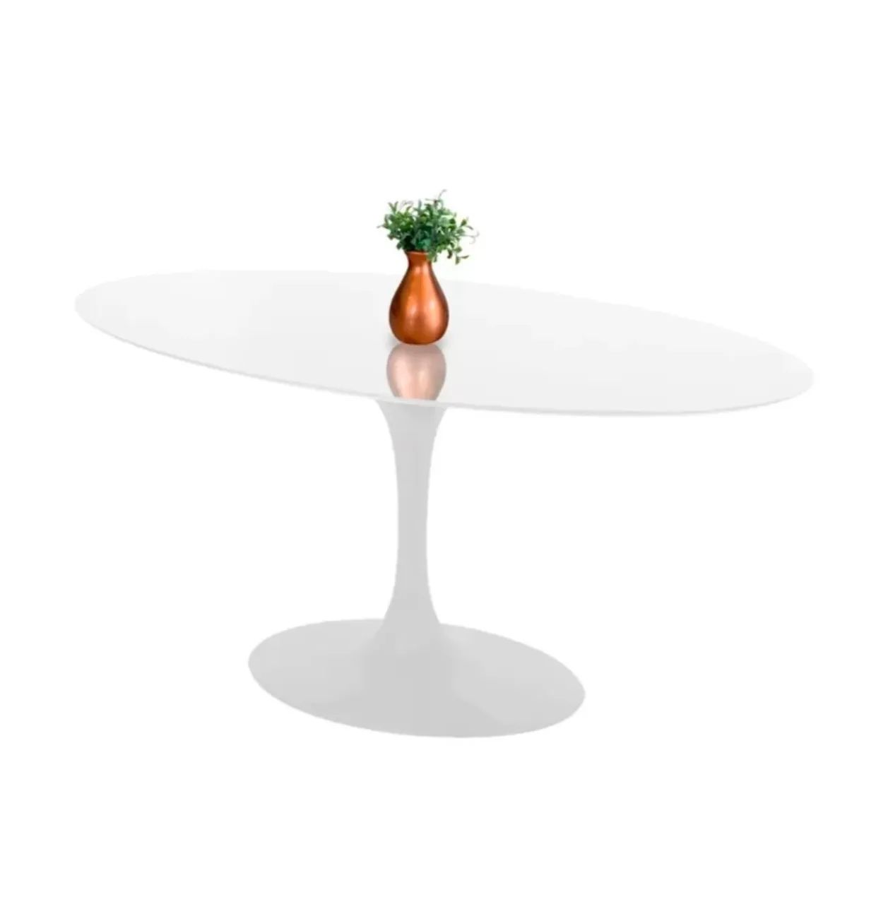 Mesa de Jantar Oval Branca - Design Moderno e Elegante64985890259970122