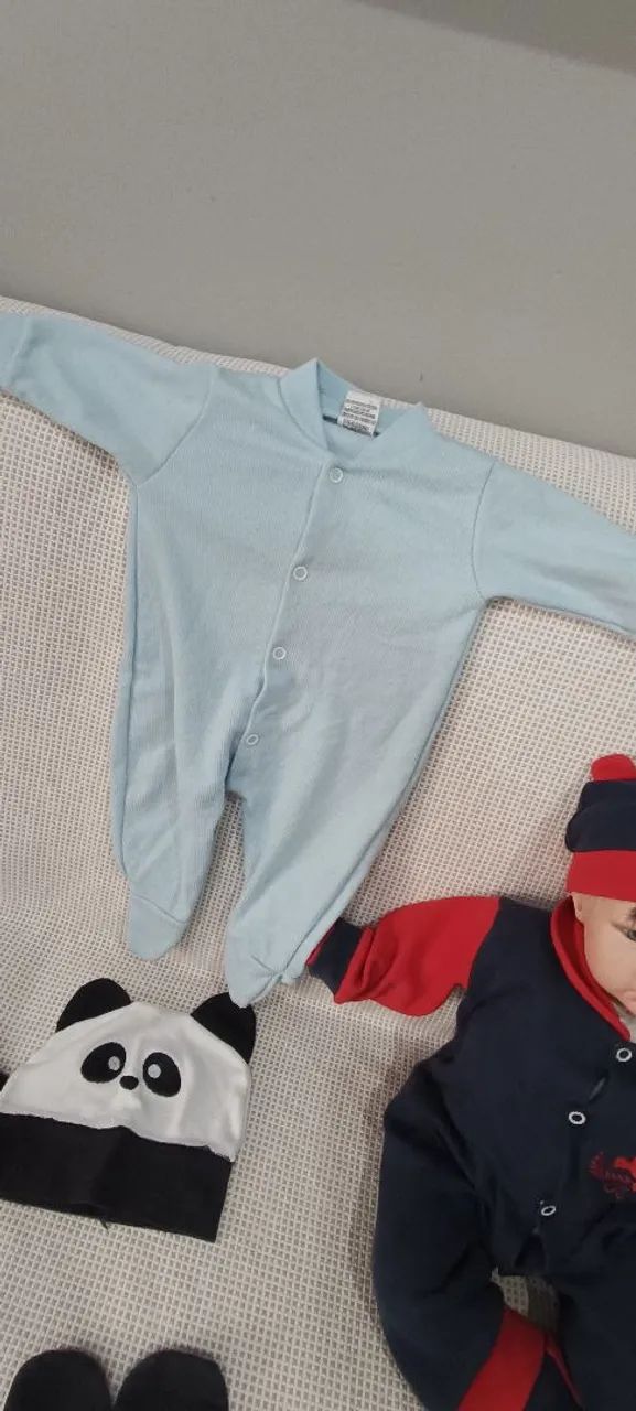 Boneca Bebê Reborn Roupa Azul e Vermelha - Foto 5