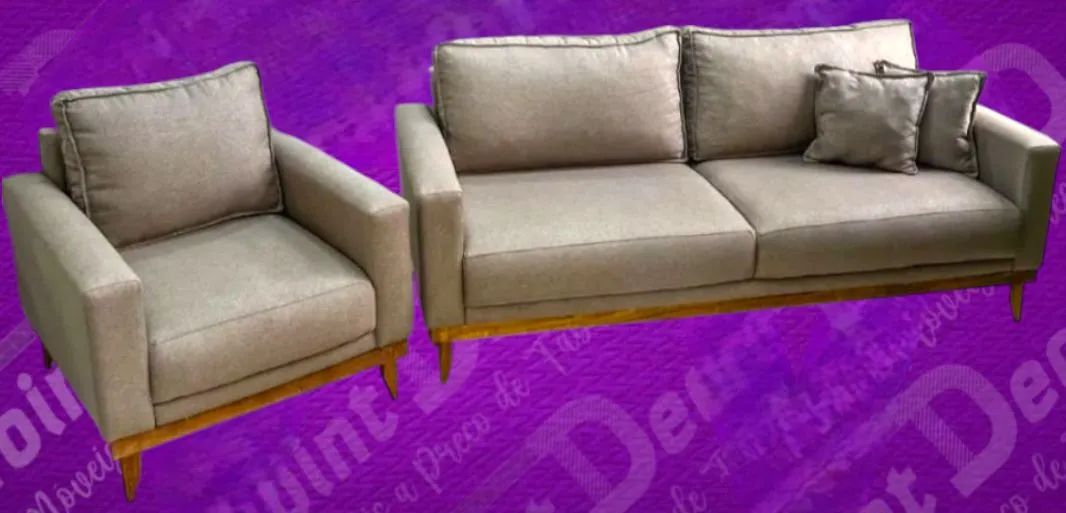Conjunto de Sofá e Poltrona - Novo - Foto 2