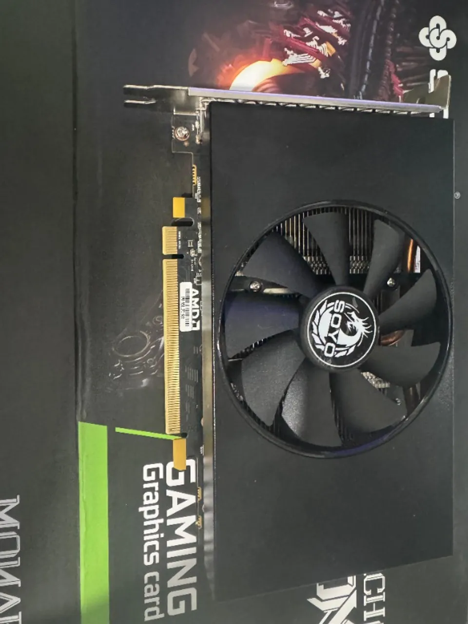 Placa de Vídeo com defeito de fabricação Rx 580 8gb Soyo com caixa, veio com defeito