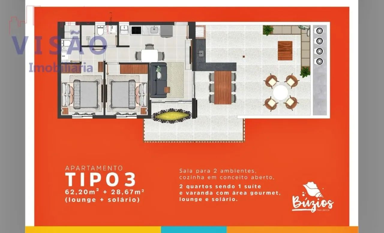 VENDE-SE APARTAMENTO NO RESIDENCIAL BÚZIOS NA PRAIA DAS EMANUELAS EM TIBAU/RN - Foto 5