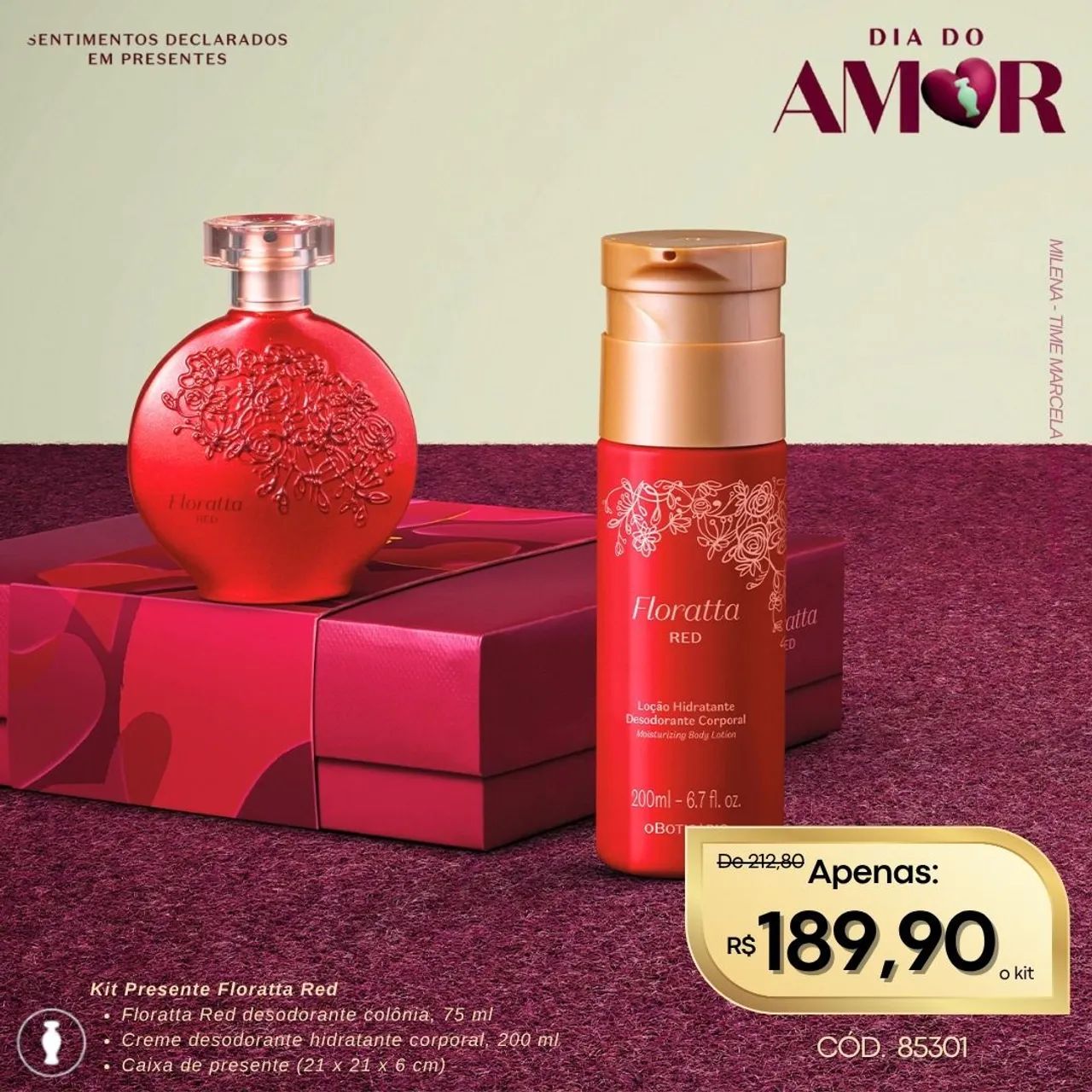 Kit Presente Feminino Floratta Red (Boticário)
