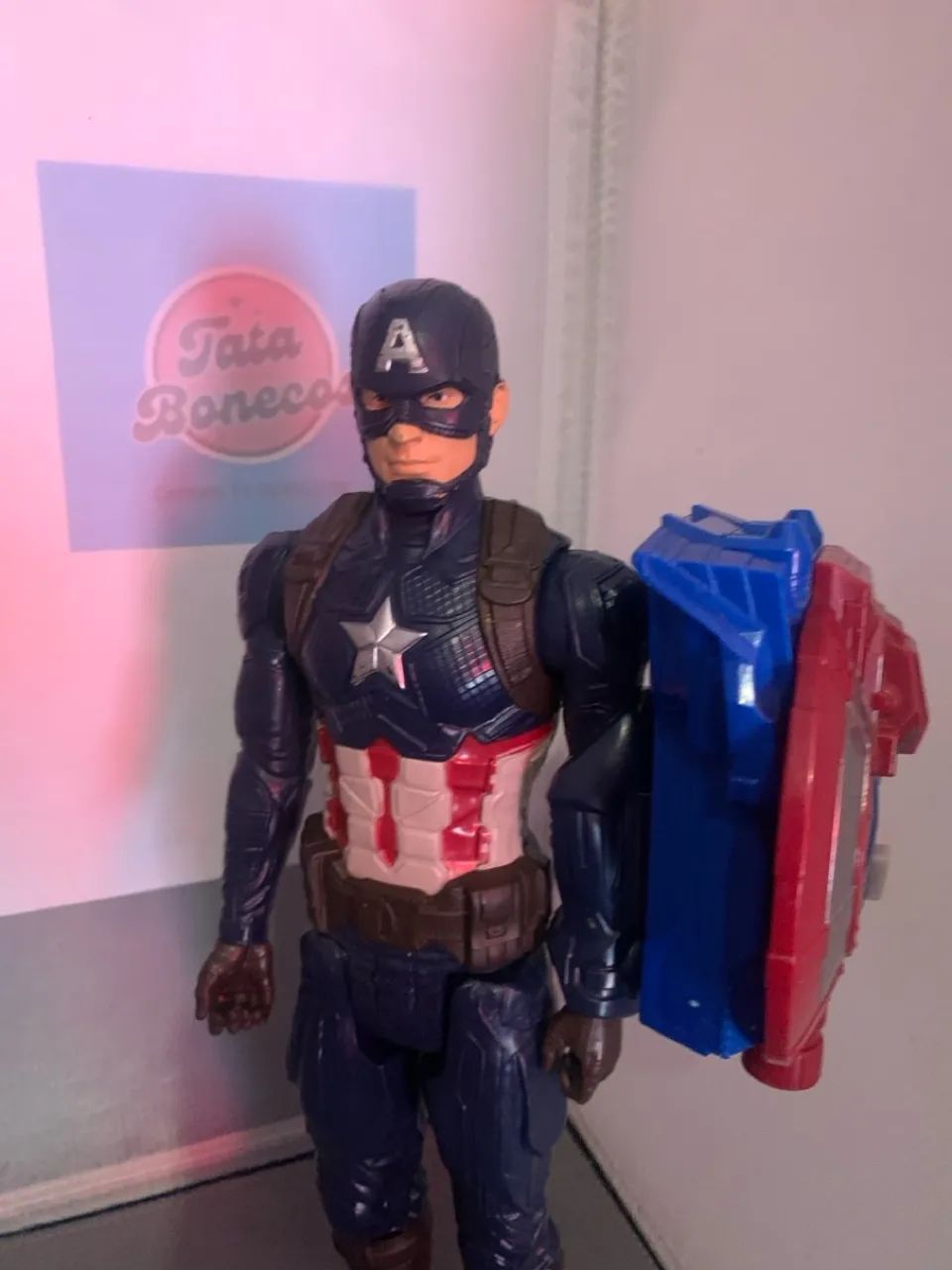 Capitão América - Boneco com escudo - Marvel - Foto 2