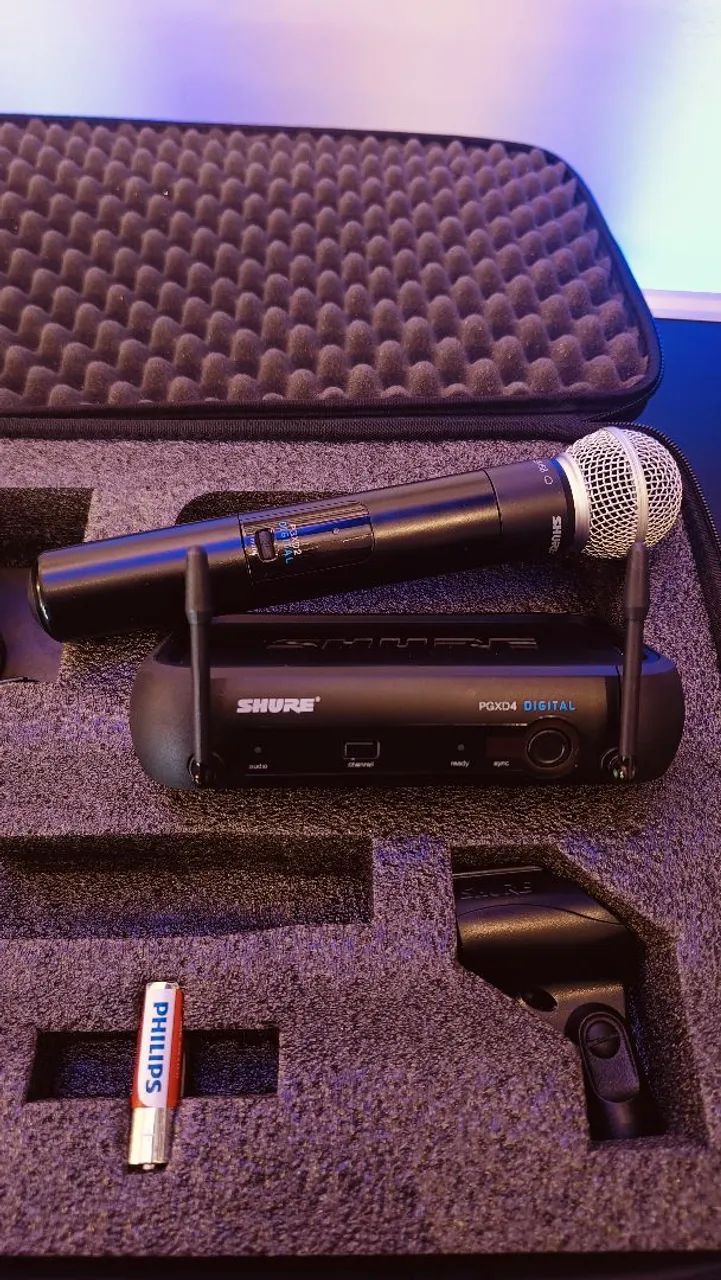 Microfone Shure Sem Fio PGXD24/SM58 Digital Frequência Homologado Anatel - Foto 2