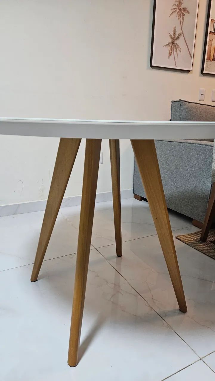 Mesa de Jantar Redonda com Vidro - Foto 3