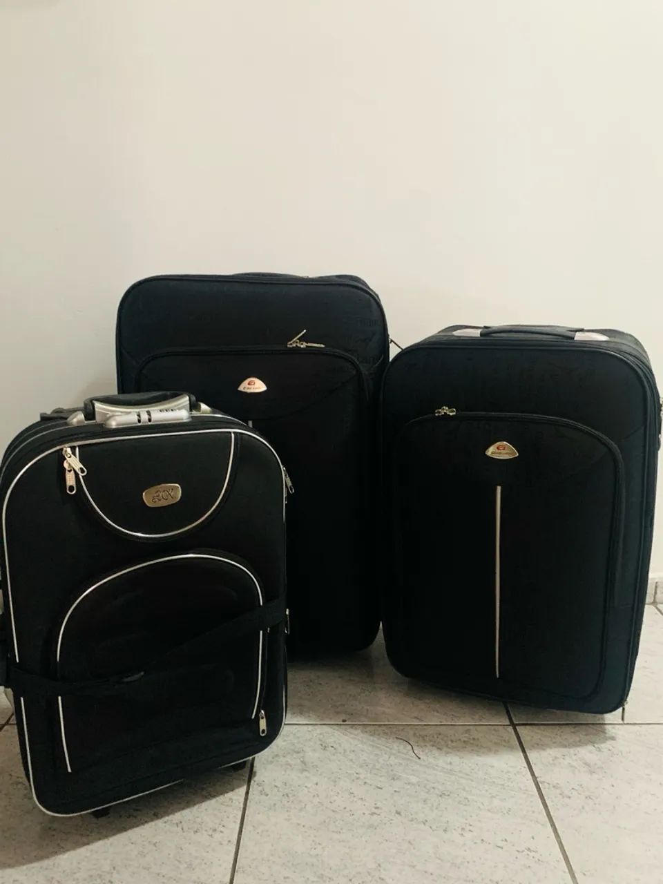 Conjunto de malas de viagem 3 unidades - 10kg - 23kg - 27kg - rodinhas ...