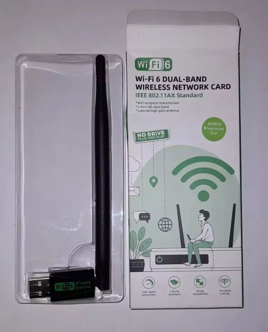 Adaptador USB WiFi 6 AX900 + Bluetooth 5.4 | Dual Band 5G Gamer | Plug & Play  - Foto 2