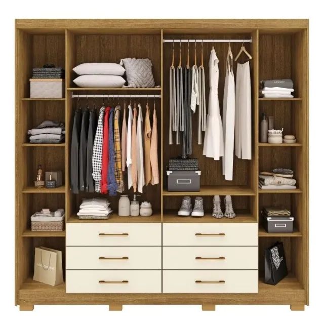 Guarda Roupa Canadá 6 Portas 6 Gavetas 100% MDF- PRONTA ENTREGA - Foto 2