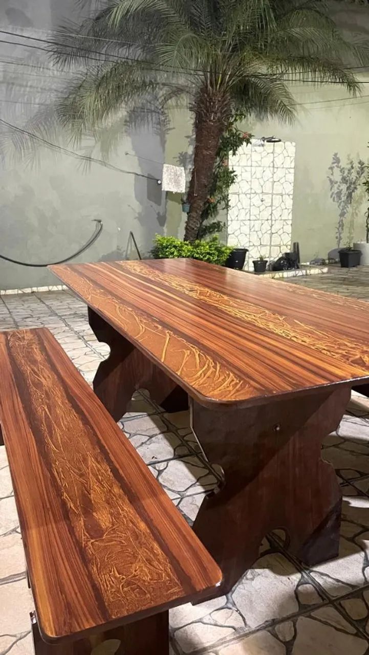 Conjunto de mesa pedra de ardósia 