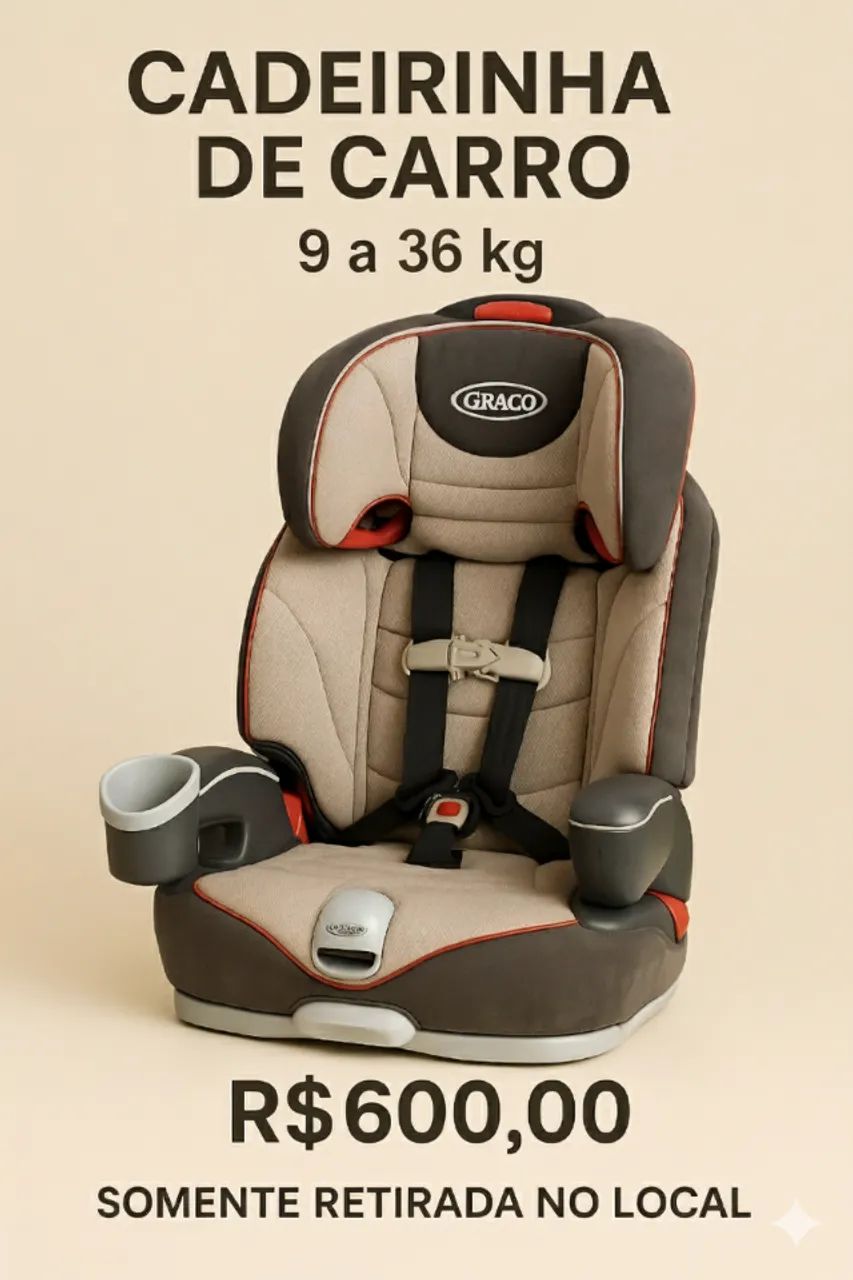 Cadeirinha de carro GRACO infantil 9 a 36 kg - excelente estado!