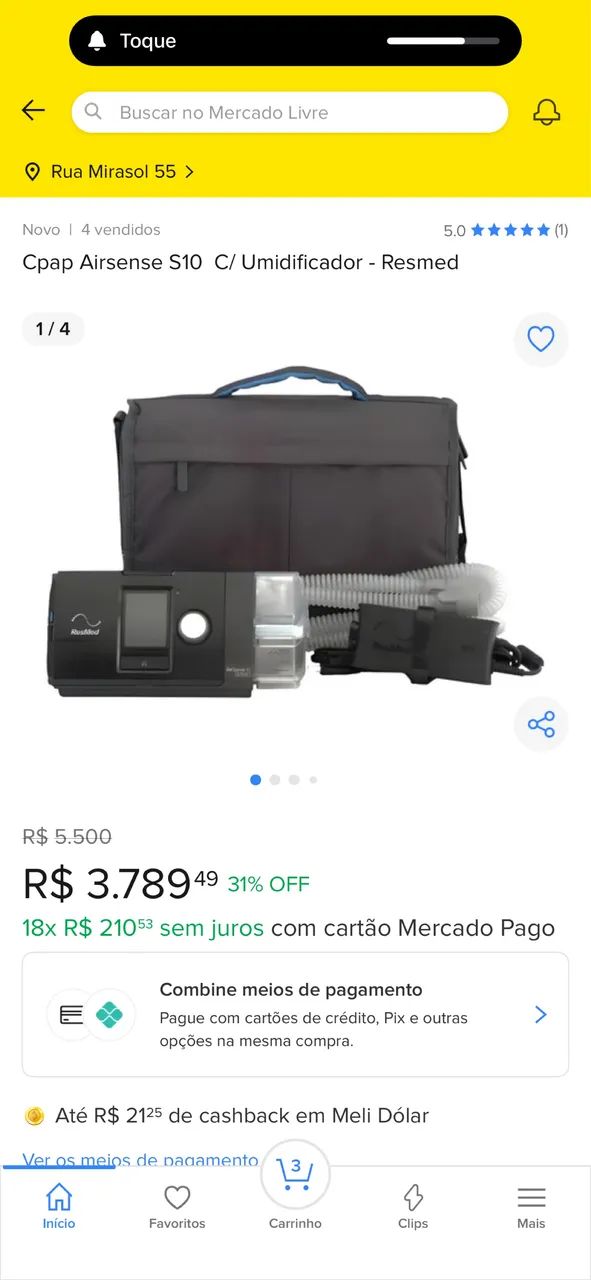 Cpap automático resmed 63824545722625121