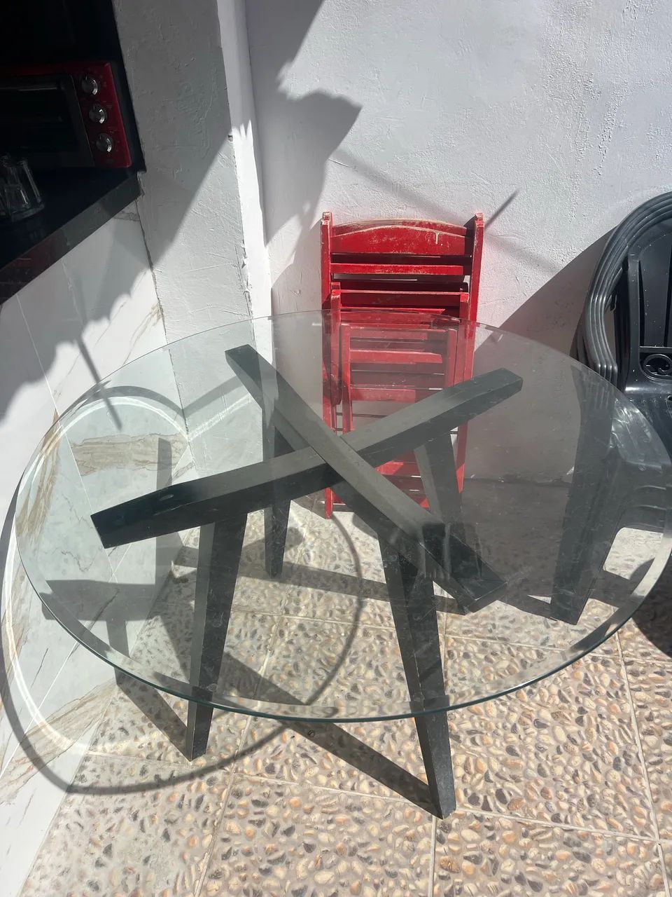 Mesa De Vidro Redonda 65171912323587122