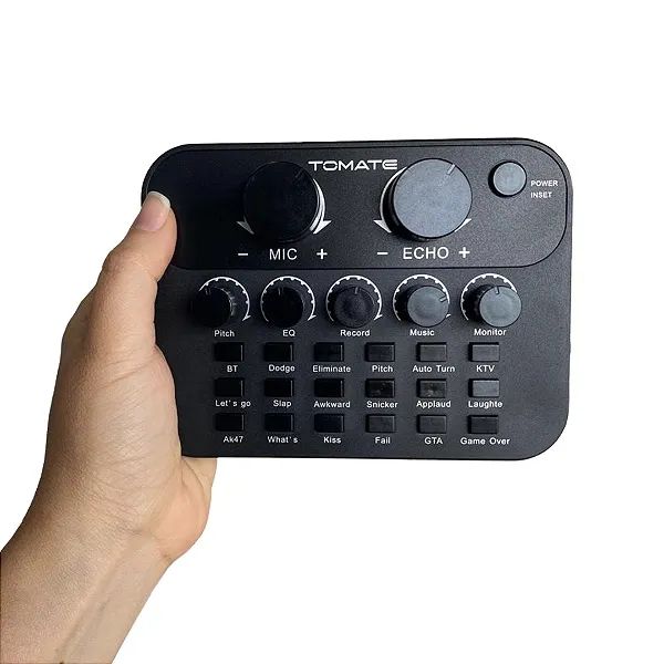Mesa de Som Digital Tomate MPS-005 - Mixer com Efeitos para Podcast, Live e Karaokê - Foto 5