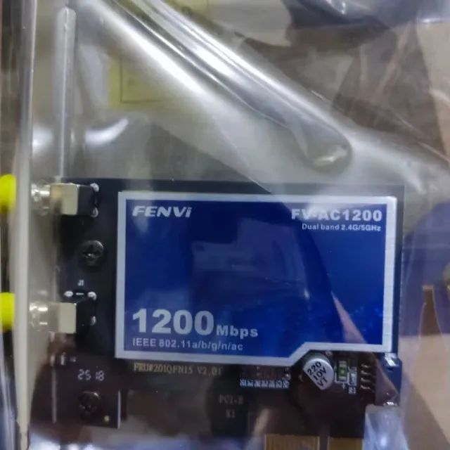 Placa de Rede Fenvi FV-AC1200 Wi-Fi 5 AC1200 e Bluetooth 4.0 PCI-E - Foto 2