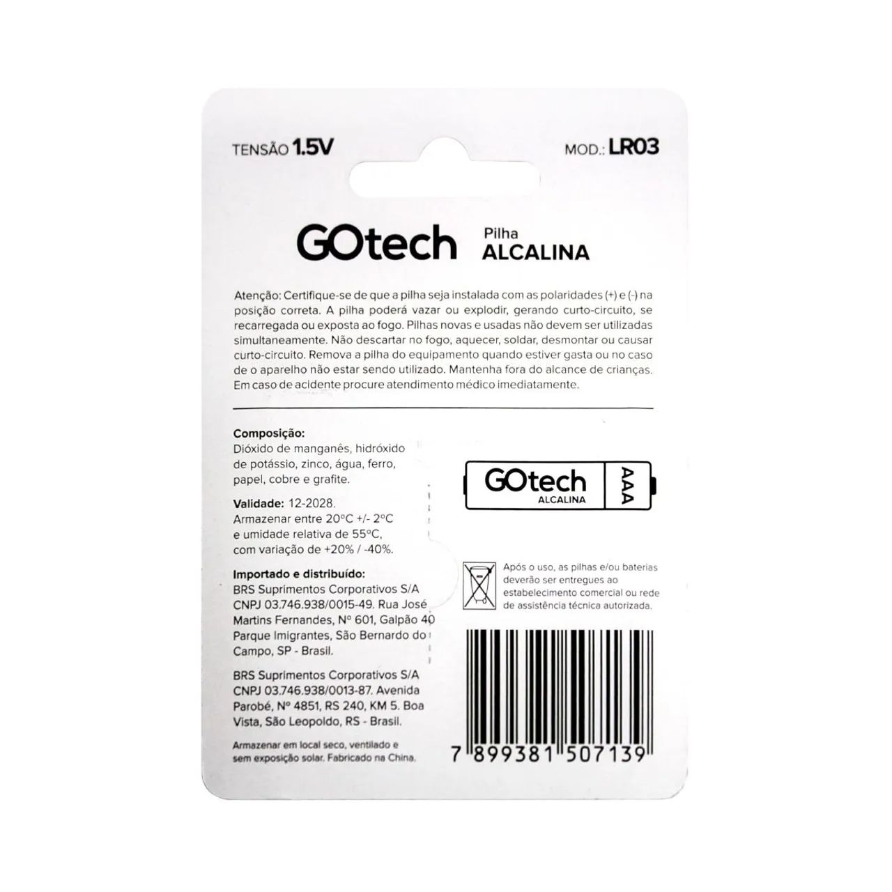 Pilha Alcalina AAA Gotech - Foto 2