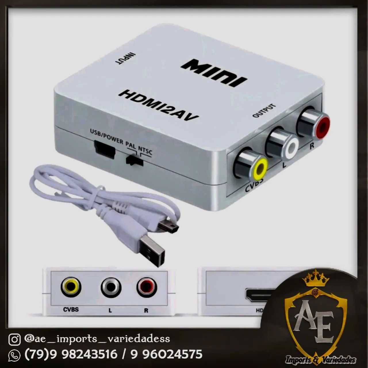 Mini Conversor Av/HDMI e HDMI/AV - Foto 3