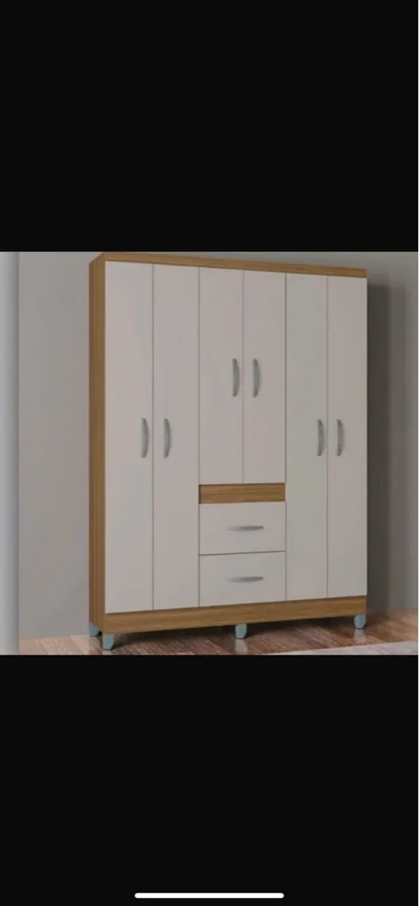 Guarda-Roupa 6 Portas com 2 Gavetas